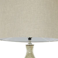 27" Silver Glass Glam Table Lamp