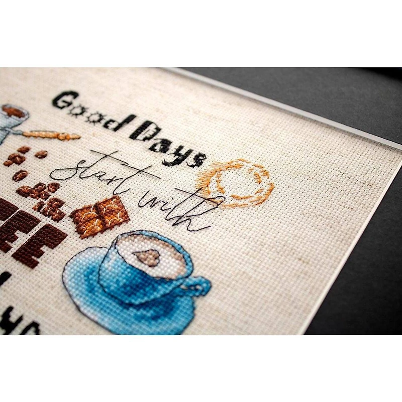 LetiStitch Coffee Time Counted Cross Stitch Kit