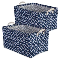DII® Nautical Blue Lattice Laundry Bins
