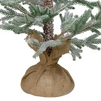 4ft. Unlit Frosted Pine Artificial Christmas Tree with Jute Base