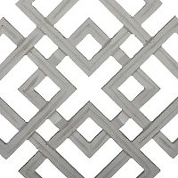 48" White Wood Abstract Farmhouse Wall Décor