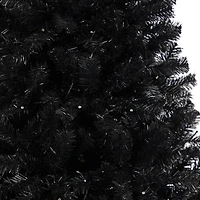 6ft. Pre-Lit Black Artificial Christmas Tree, Clear LED Lights