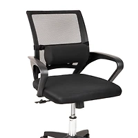 Mind Reader Lumbar Roll Pillow with Air-Cloud Memory Foam, Back, Waist & Hip Support, Breathable Cover & Adjustable Strap, Black