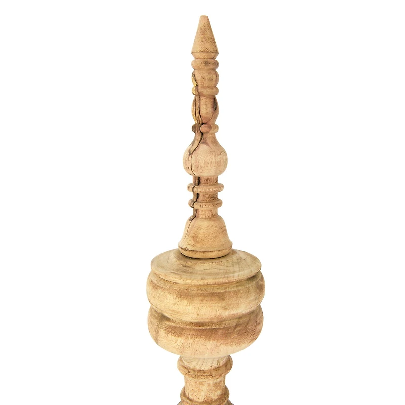 Hello Honey® Carved Mango Wood Finial Set