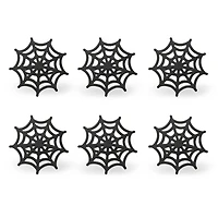 Black Spider Web Napkin Ring Set, 6ct.