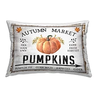 Stupell Industries Autumn Market with Arrow Outdoor Printed Pillow