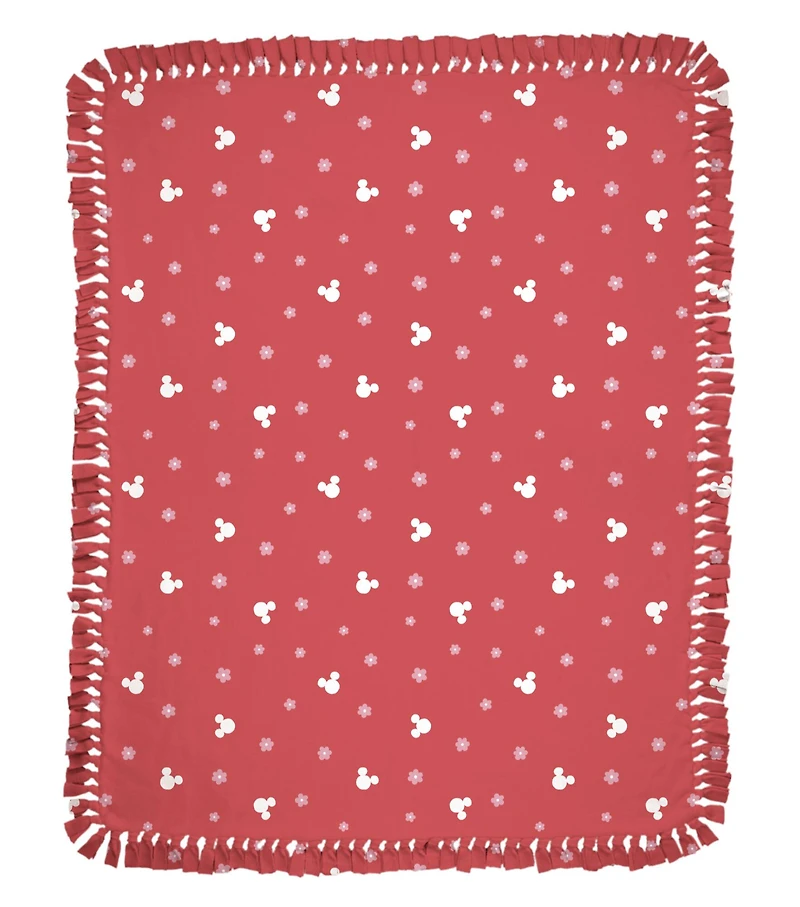 Disney® 72" Minnie Flower Field No Sew Fleece Throw Kit