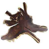 47" Brown Metal Contemporary Coffee Table