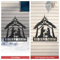 Glitzhome® 2.5ft. Metal Nativity Silhouette Yard Stake