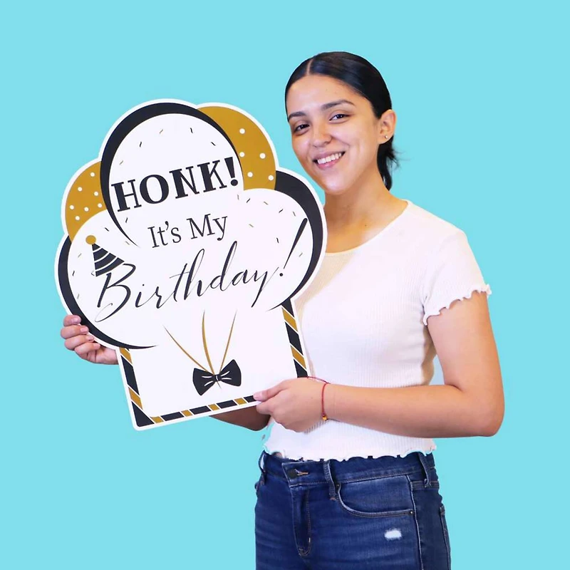 Kate Aspen® Black & Gold Birthday Yard Sign Set