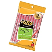 BIC® Round Stic® Xtra Life Medium Point Ballpoint Pen, 6 Packs of 10