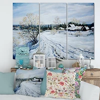 Designart - Country Road In Winter Times II