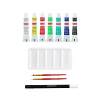 7" Lake & Cabin Round Canvas Painting Kit by Craft Smart®