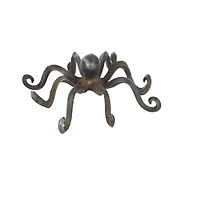 12" Black Metal Coastal Octopus Sculpture