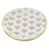 7" Gold Menorah Paper Plates, 12ct. by Ashland®