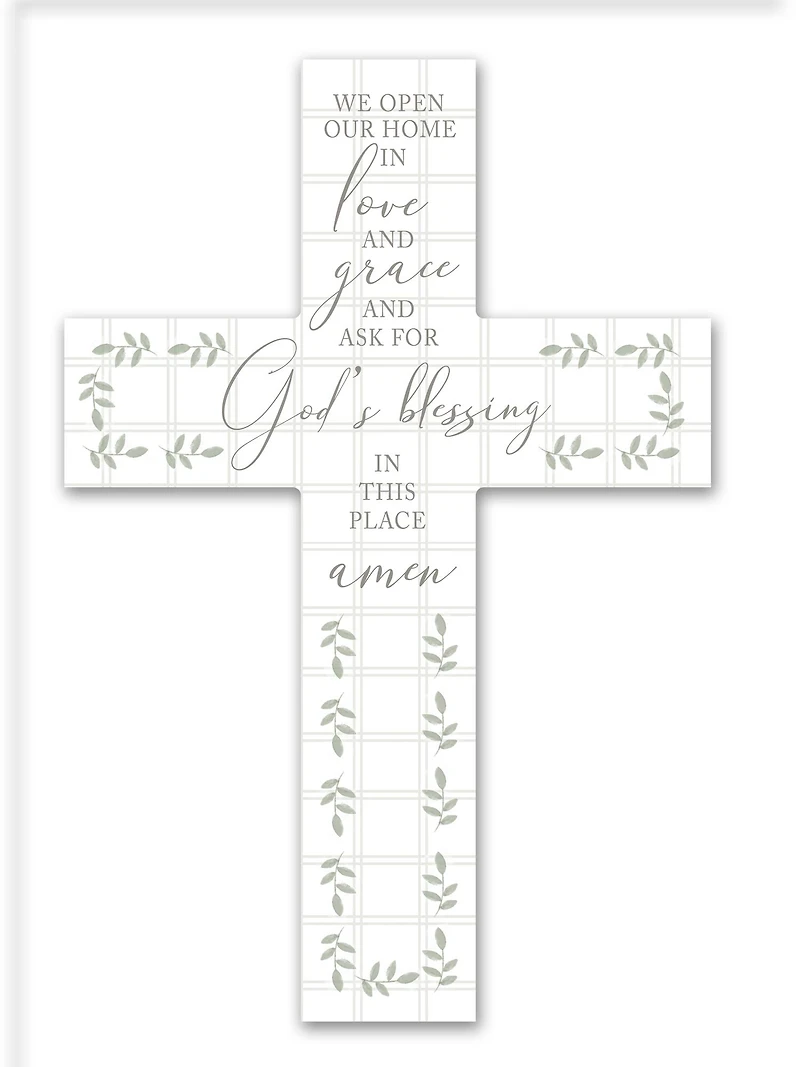 16" We Open Our Home Cross | Michaels