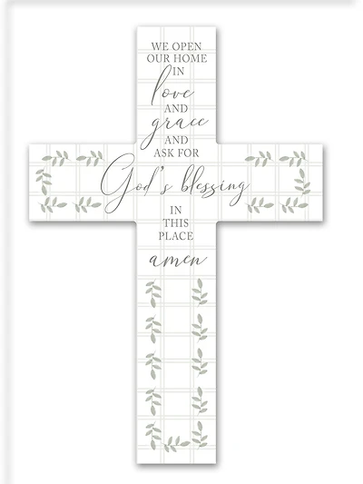16" We Open Our Home Cross | Michaels