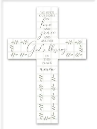 16" We Open Our Home Cross | Michaels