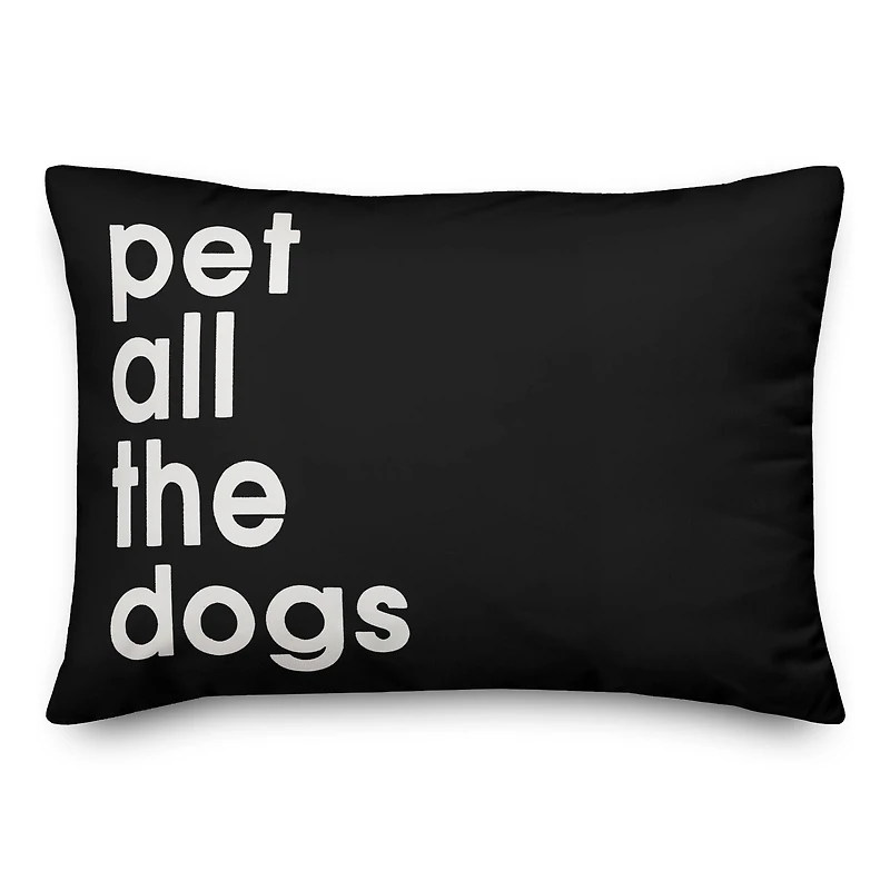 Pet All The Dogs 20" x 14" Throw Pillow
