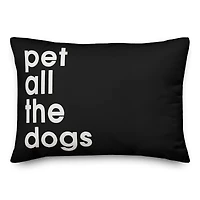 Pet All The Dogs 20" x 14" Throw Pillow