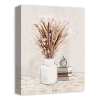 Grass In Vase 12" x 16" Canvas Wall Art