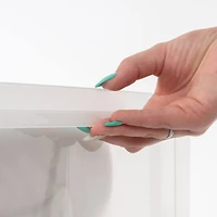 IRIS® 30.5" Black & Clear 4-Drawer Chest