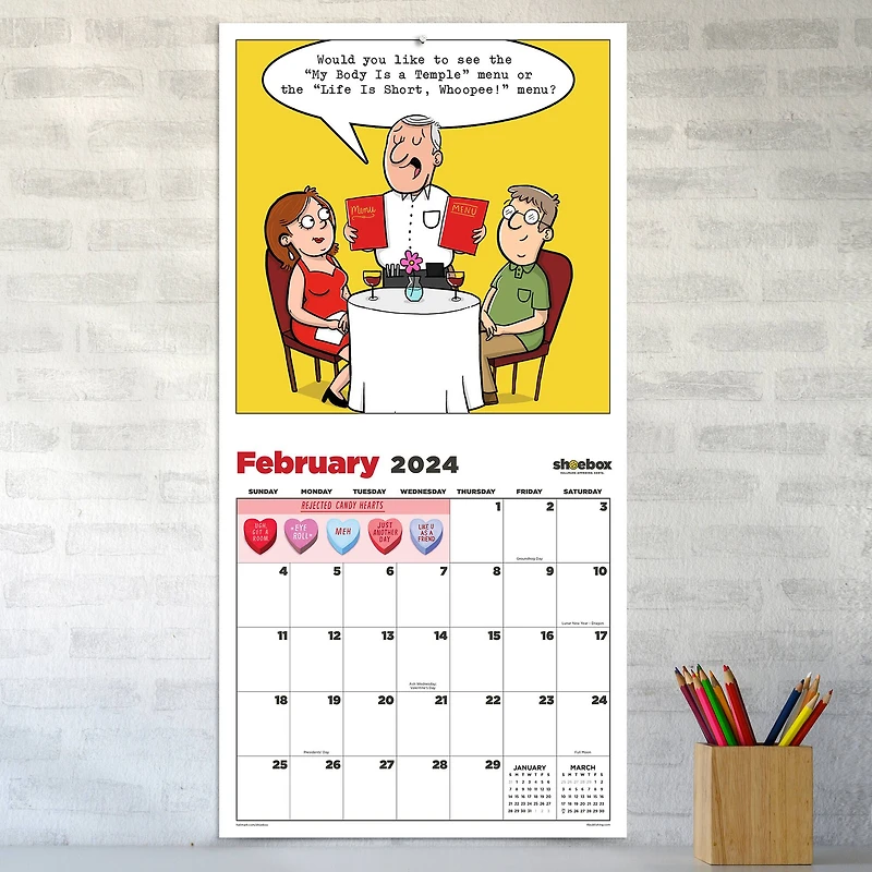 TF Publishing 2024 Laugh Out Loud Shoebox Wall Calendar