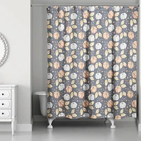 Harvest Pumpkins & Leaves Shower Curtain