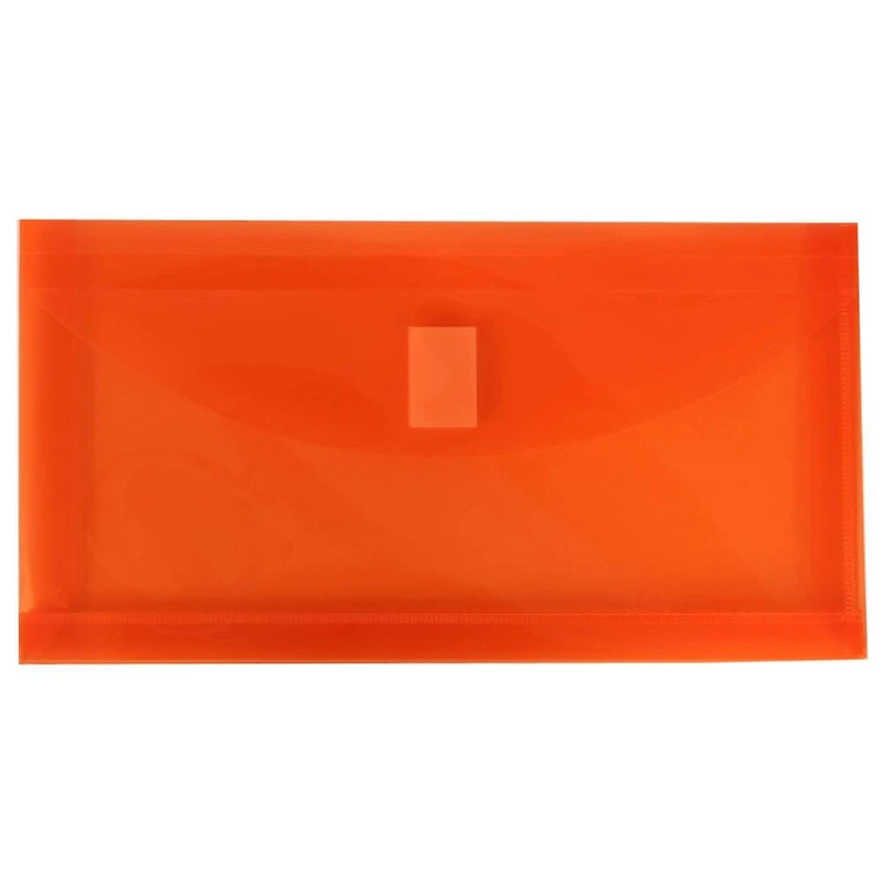 JAM Paper 5.25" x 10" Assorted Plastic Hook & Loop Closure Envelopes, 6ct.