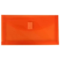 JAM Paper 5.25" x 10" Assorted Plastic Hook & Loop Closure Envelopes, 6ct.