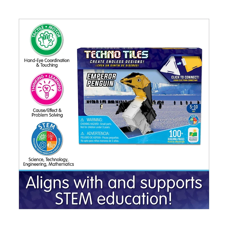 Techno Tiles - Emperor Penguin: 100+ Pcs