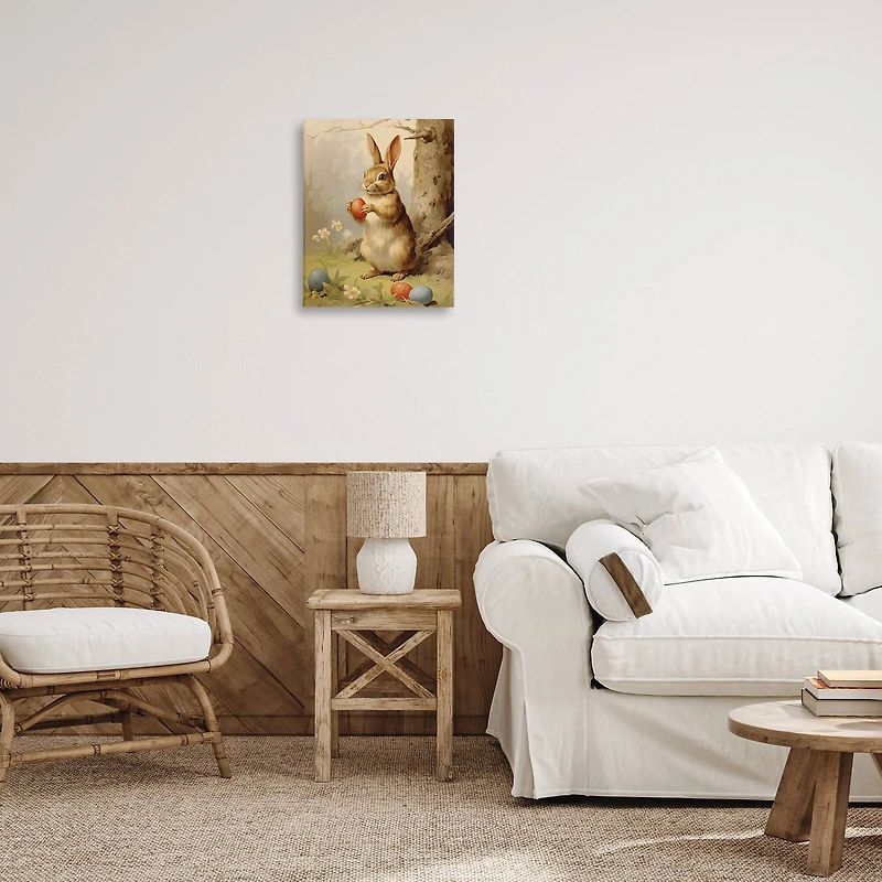 Stupell Industries Easter Bunny in Nature Canvas Wall Art