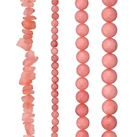 6 Pack: Pink Quartzite Beads Value Pack by Bead Landing™