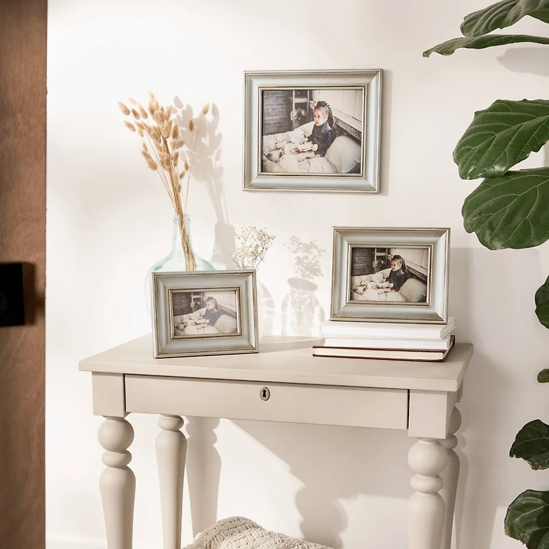 DII® Antique Silver Rub 5" x 7" Farmhouse Picture Frame