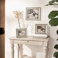 DII® Antique Silver Rub 5" x 7" Farmhouse Picture Frame