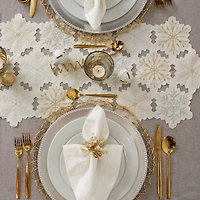 DII® 108" Snowflakes Embroidered Table Runner