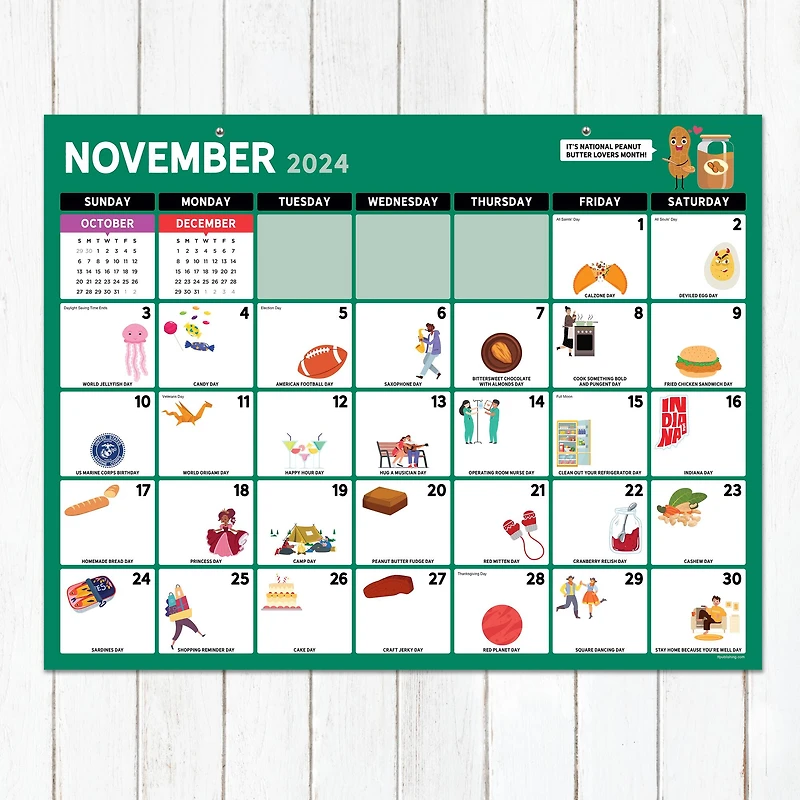 TF Publishing 2024-2025 Large Every Day's a Holiday Desk Pad Calendar