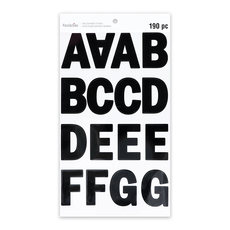 Black Vinyl Alphabet Sticker Sheets by Recollections™