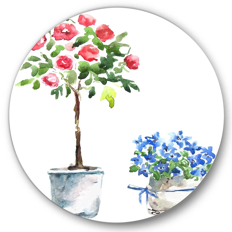 Designart - Blue and Red Houseplants