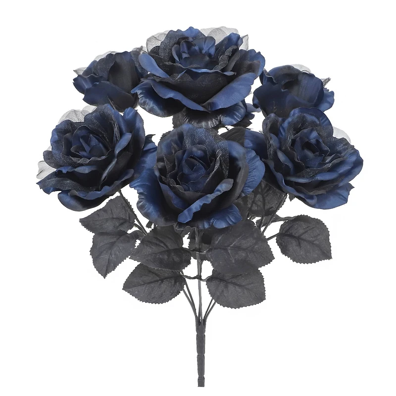 17.5" Blue & Black Rose Bush by Ashland®