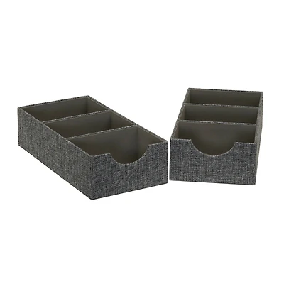 Household Essentials 3-Compartment Drawer Organizers