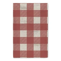 Our Cozy Kitchen Red Buffalo Check Tea Towel - Set of 2