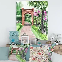 Designart - Traditional Gate In Tropical Oasis