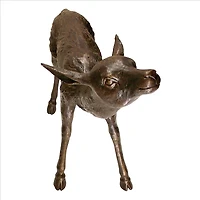 Design Toscano 23" Cast Bronze Standing Baby Deer Garden Statue