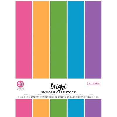Colorbok® Brights 8.5" x 11" Cardstock Paper, 50 Sheets