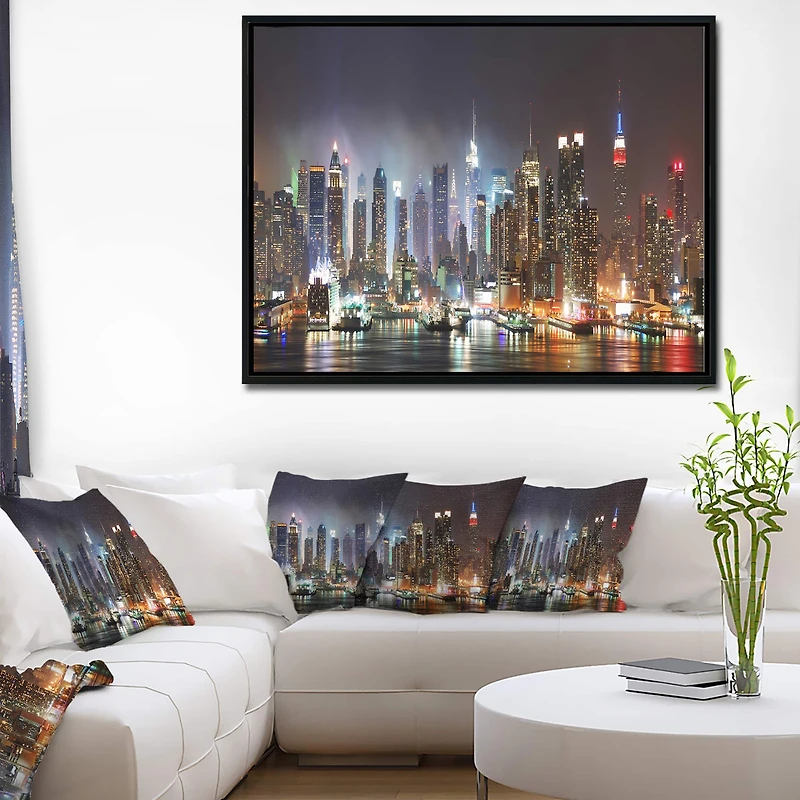 Designart - Lit NYC Manhattan Skyline