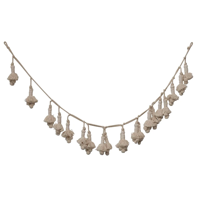 Hello Honey® 72" Handwoven Cotton Tassel Garland
