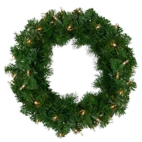 16" Pre-Lit Deluxe Windsor Pine Artificial Christmas Wreath