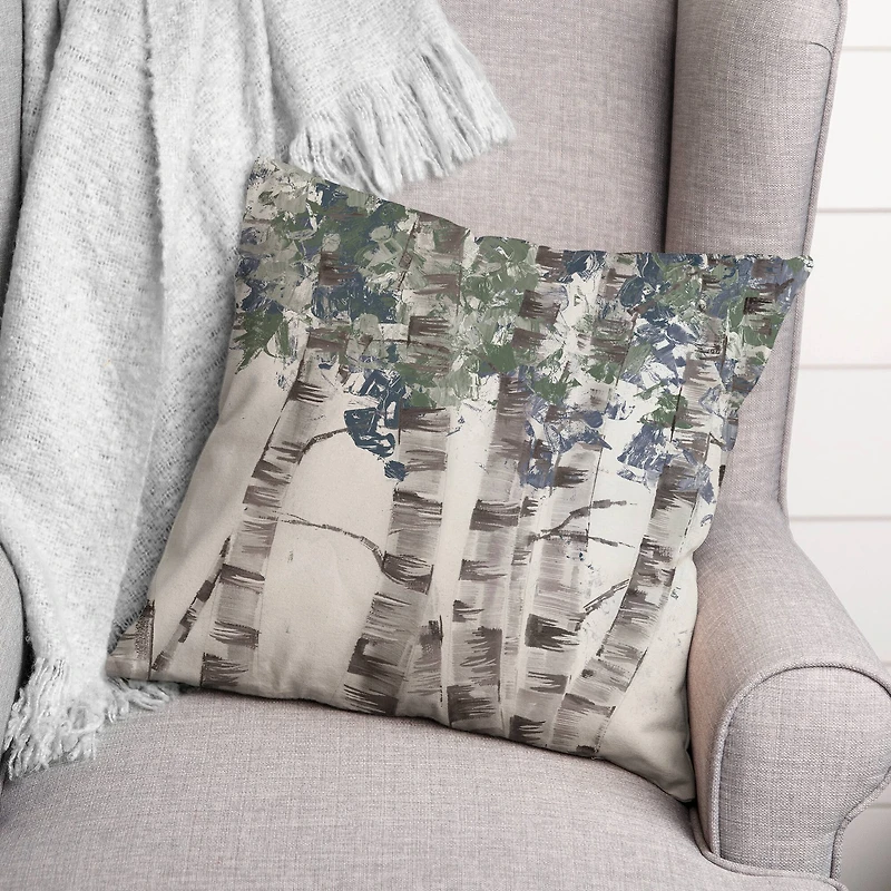Birch Trees 18" x 18" Indoor/Outdoor Pillow