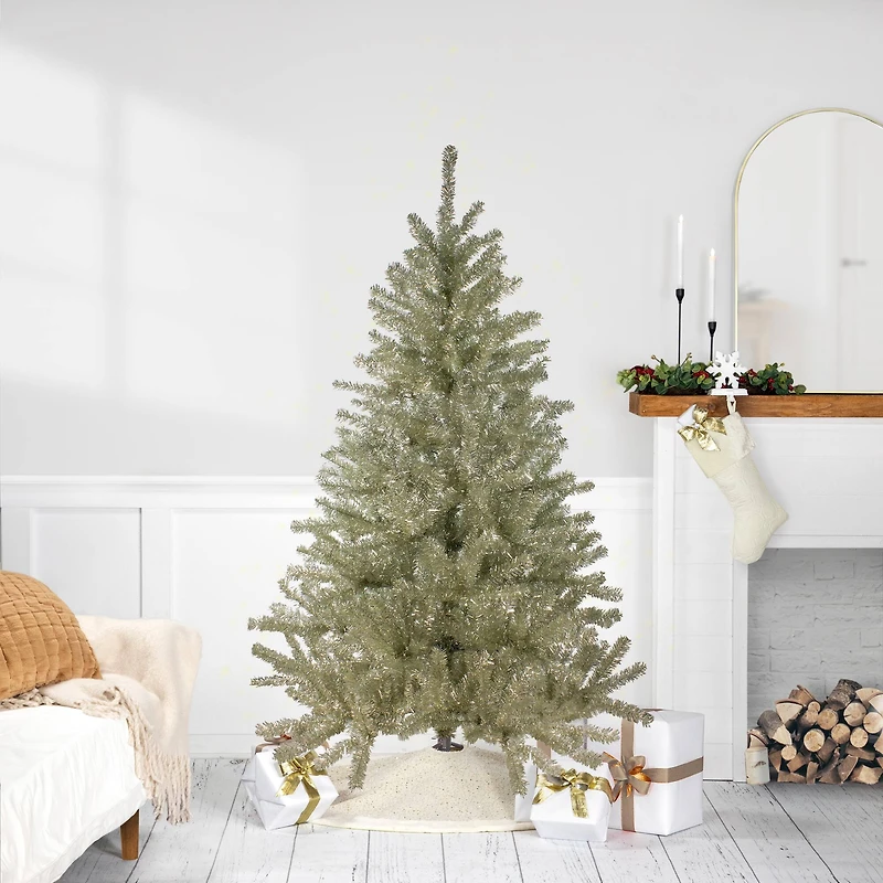 6ft. Unlit Platinum Tinsel Artificial Christmas Tree